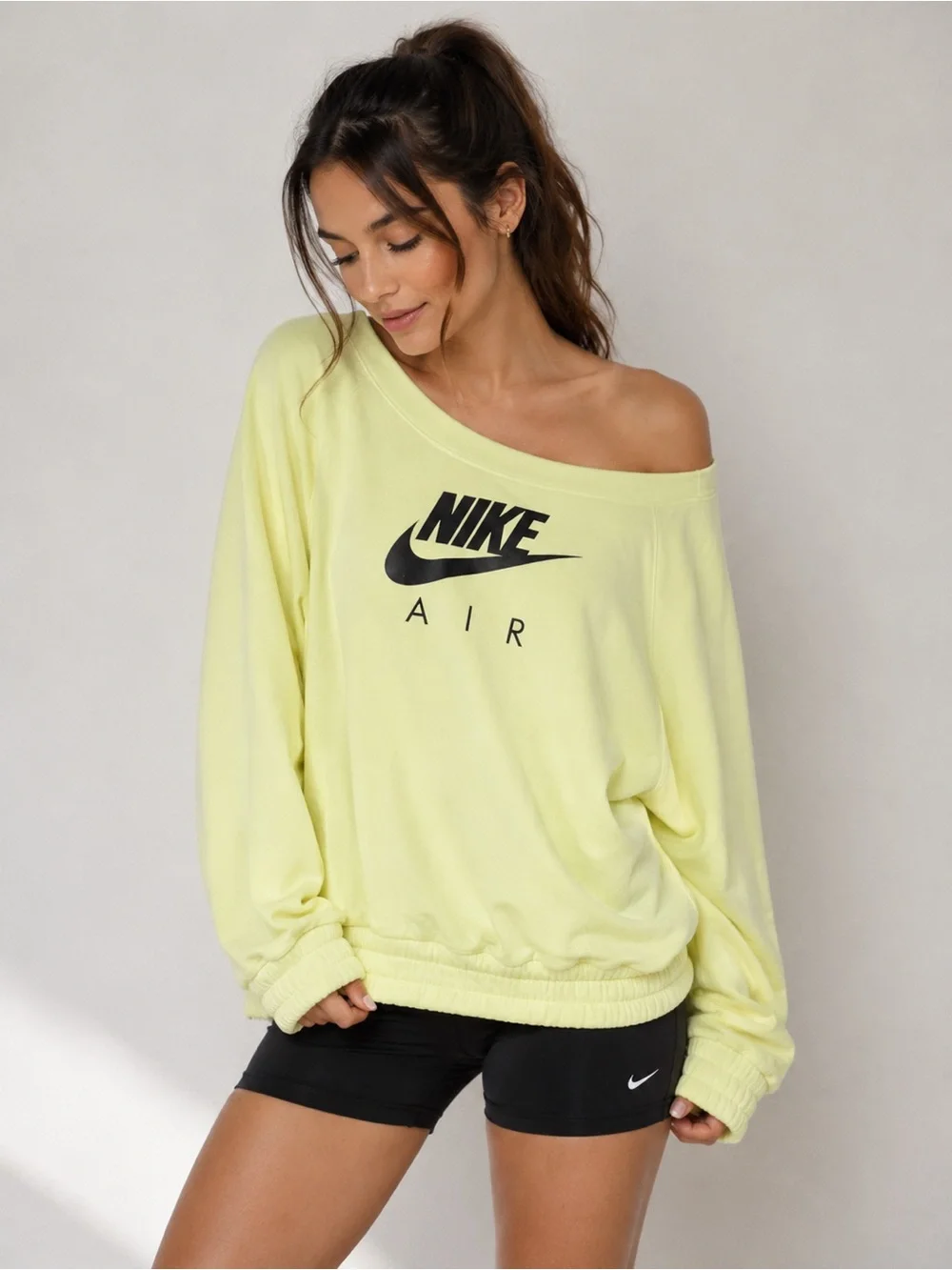 Nike 🖤 Off Shoulder Oversized Sweater